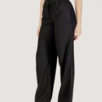 Pantaloni a palazzo Only Onlcaro Mw Linen Bl Pull-Up Nero - Foto 2