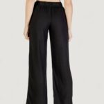 Pantaloni a palazzo Only Onlcaro Mw Linen Bl Pull-Up Nero - Foto 4