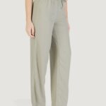 Pantaloni a palazzo Only Onlcaro Mw Linen Bl Pull-Up VERDE SALVIA - Foto 3