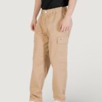 Pantaloni Calvin Klein Jeans REGULAR STRAIGHT CAR Beige scuro - Foto 2
