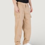 Pantaloni Calvin Klein Jeans REGULAR STRAIGHT CAR Beige scuro - Foto 3