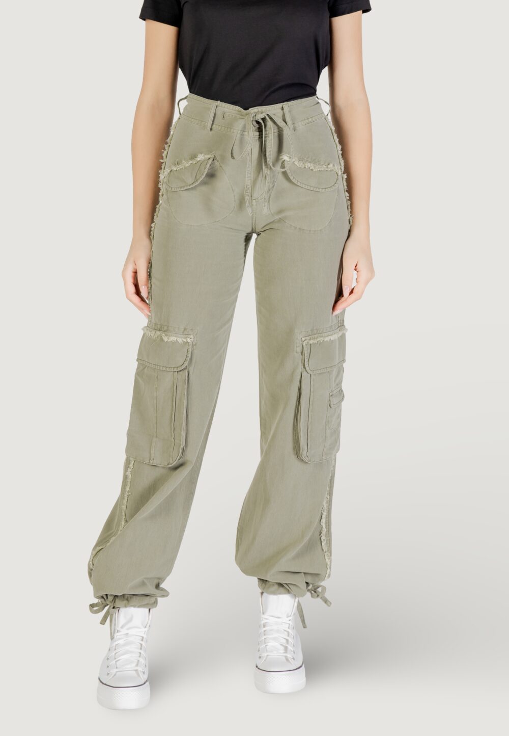 Pantaloni regular Desigual PANT_ALEJANDRIA Verde - Foto 1