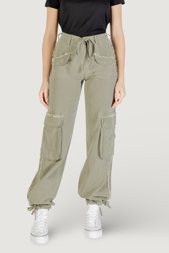 Pantaloni regular Desigual PANT_ALEJANDRIA Verde