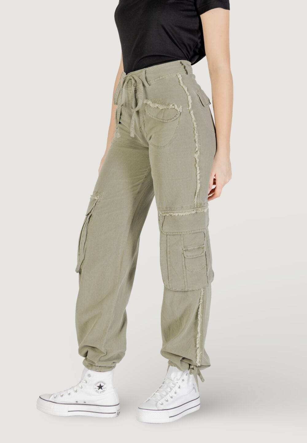 Pantaloni regular Desigual PANT_ALEJANDRIA Verde - Foto 2