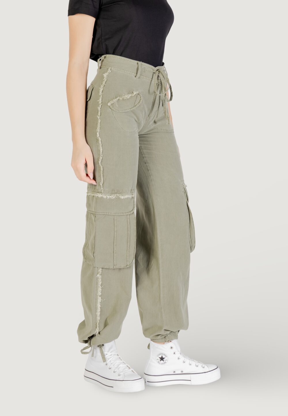 Pantaloni regular Desigual PANT_ALEJANDRIA Verde - Foto 3