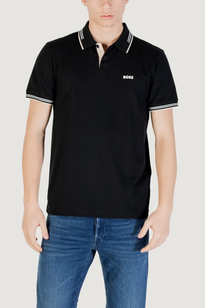 Polo manica corta Boss Paul 10255848 01 Nero