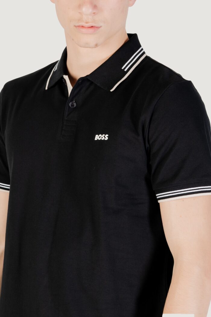 Polo manica corta Boss Paul 10255848 01 Nero