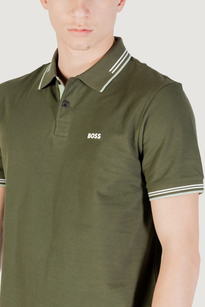 Polo manica corta Boss Paul 10255848 01 Verde