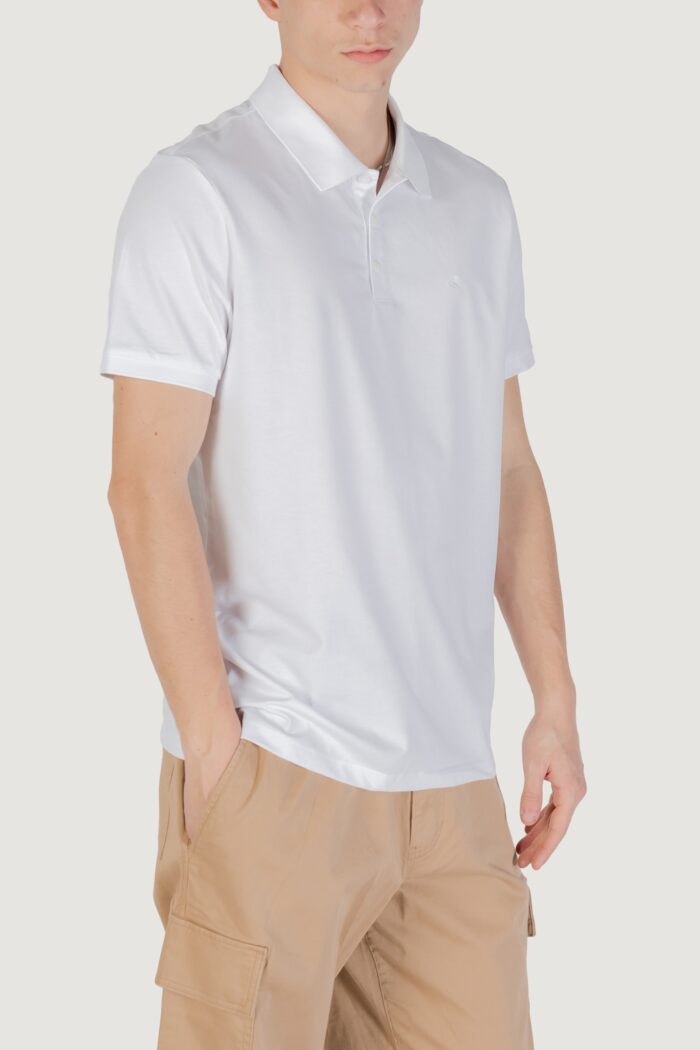 Polo manica corta Calvin Klein SS SMOOTH COTTON SOLID Bianco