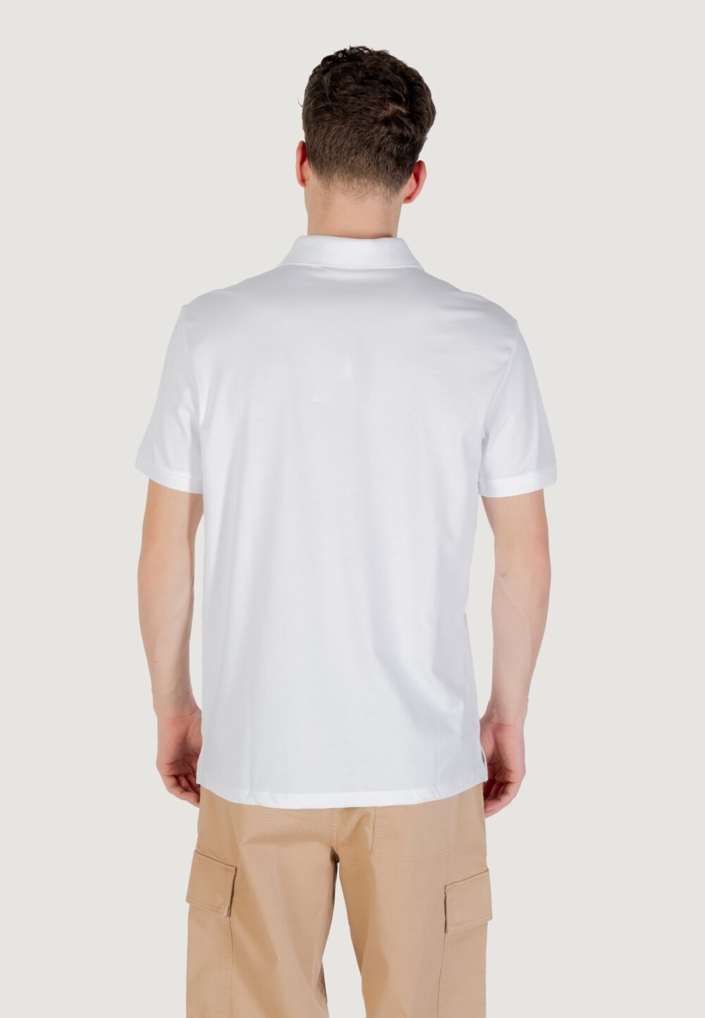 Polo manica corta Calvin Klein Jeans SS SMOOTH COTTON SOLID Bianco - Foto 4