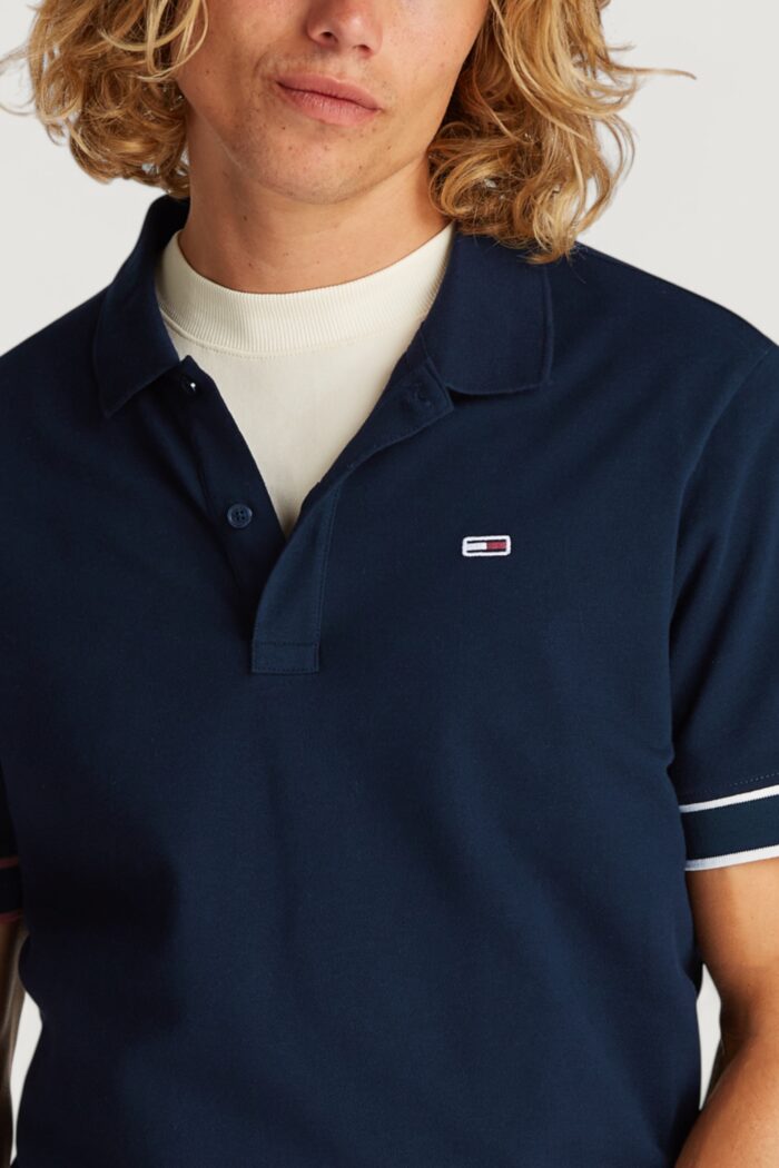 Polo manica corta Tommy Hilfiger TJM FLAG CUFF Blu