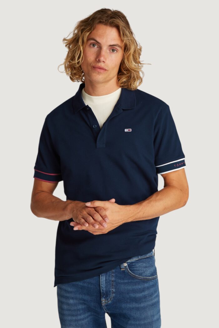 Polo manica corta Tommy Hilfiger TJM FLAG CUFF Blu
