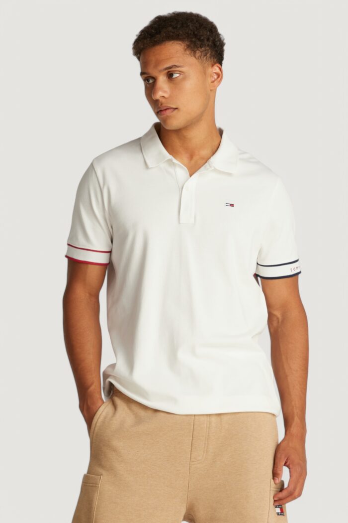 Polo manica corta Tommy Hilfiger TJM FLAG CUFF Panna