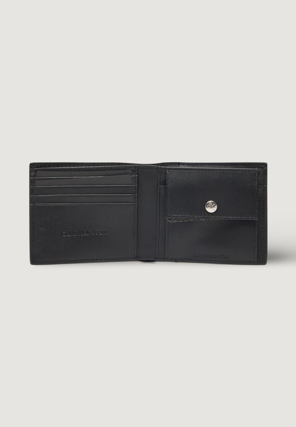 Portafoglio con portamonete Calvin Klein Jeans SCULPTED IMPRESSION BILLFOD CC Nero - Foto 4