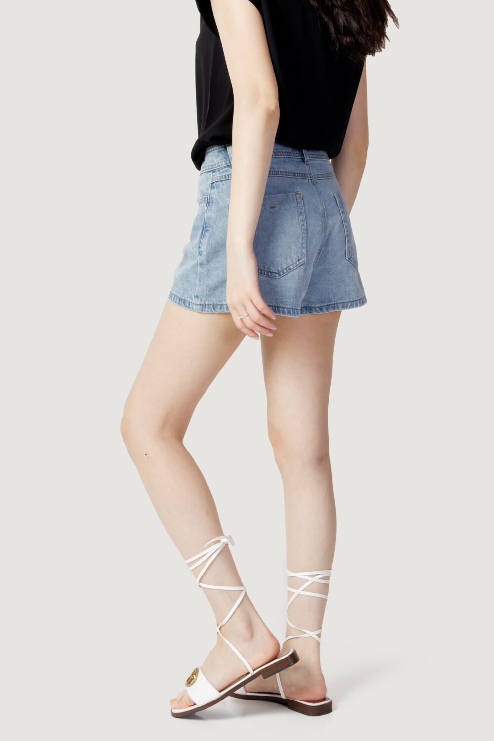Shorts Only ONLLESLY REG LB DNM SKORT BJ Blue Denim Chiaro - Foto 3
