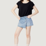 Shorts Only ONLLESLY REG LB DNM SKORT BJ Blue Denim Chiaro - Foto 4