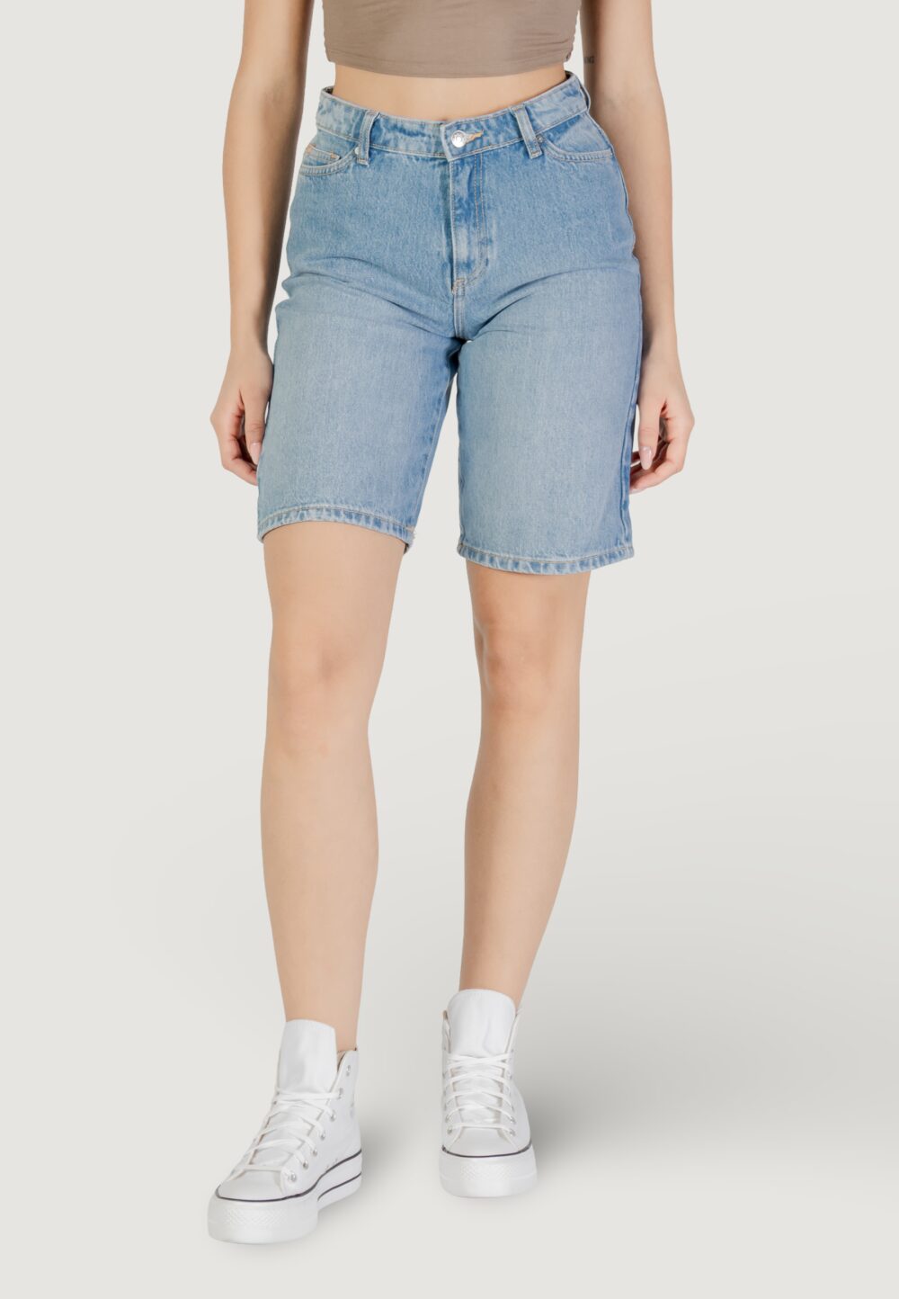 Shorts Only Onlsonny Hw Wide Dnm Noos Denim chiaro - Foto 5
