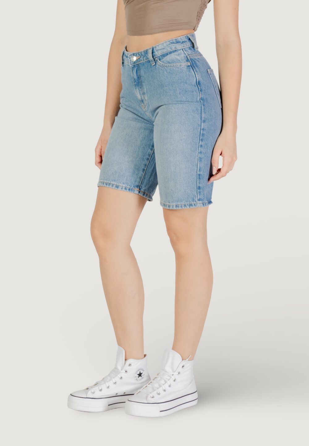 Shorts Only Onlsonny Hw Wide Dnm Noos Denim chiaro - Foto 2