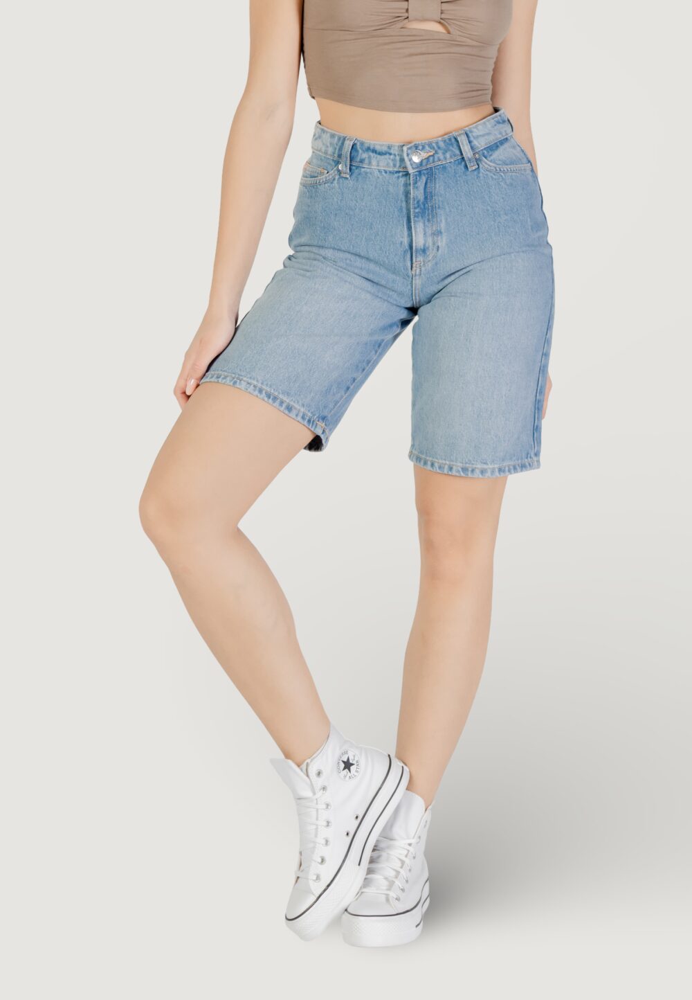 Shorts Only Onlsonny Hw Wide Dnm Noos Denim chiaro - Foto 1