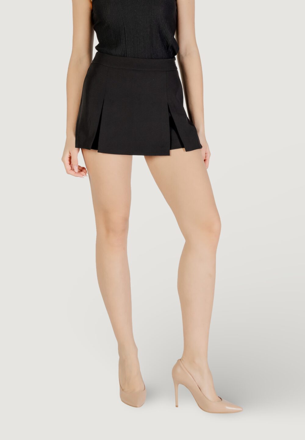 Shorts Only ONLELLY LIFE HW PLEAT SKORTS CC TLR Nero - Foto 1