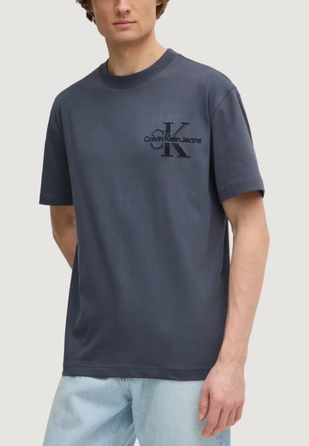 T-shirt Calvin Klein Jeans BRISTLE MONOLOGO TEE Antracite - Foto 1