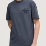 T-shirt Calvin Klein Jeans BRISTLE MONOLOGO TEE Antracite - Foto 1
