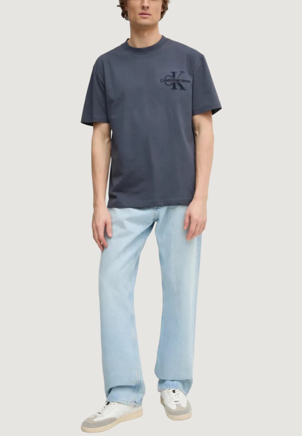 T-shirt Calvin Klein Jeans BRISTLE MONOLOGO TEE Antracite - Foto 3