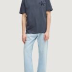 T-shirt Calvin Klein Jeans BRISTLE MONOLOGO TEE Antracite - Foto 3