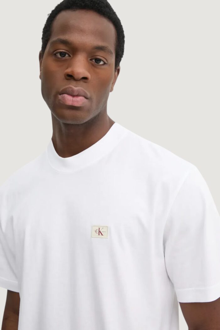 T-shirt Calvin Klein WOVEN LABEL RELAXED Bianco