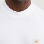 T-shirt Calvin Klein Jeans WOVEN LABEL RELAXED Bianco - Foto 4