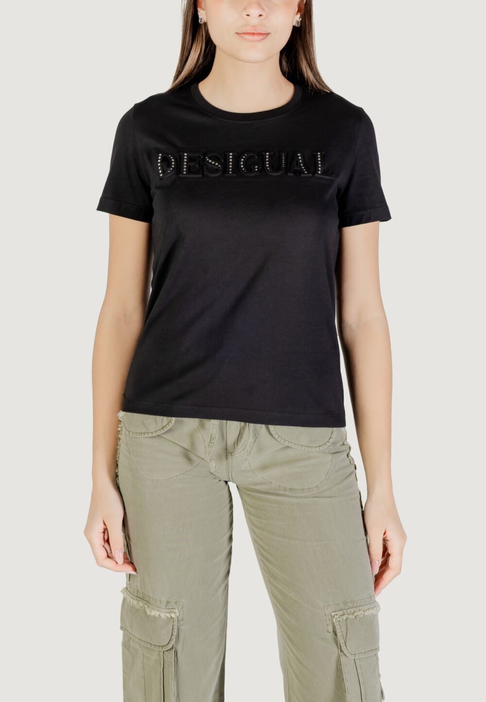 T-shirt Desigual TS_BRANDY Nero - Foto 5