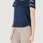 T-shirt Jacqueline de Yong Jdyhannah S/S Lace Wvn Blu - Foto 2
