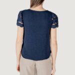 T-shirt Jacqueline de Yong Jdyhannah S/S Lace Wvn Blu - Foto 4