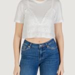 T-shirt Only Onlbetsy Life S/S O-Neck Mix Top Jrs Bianco - Foto 5