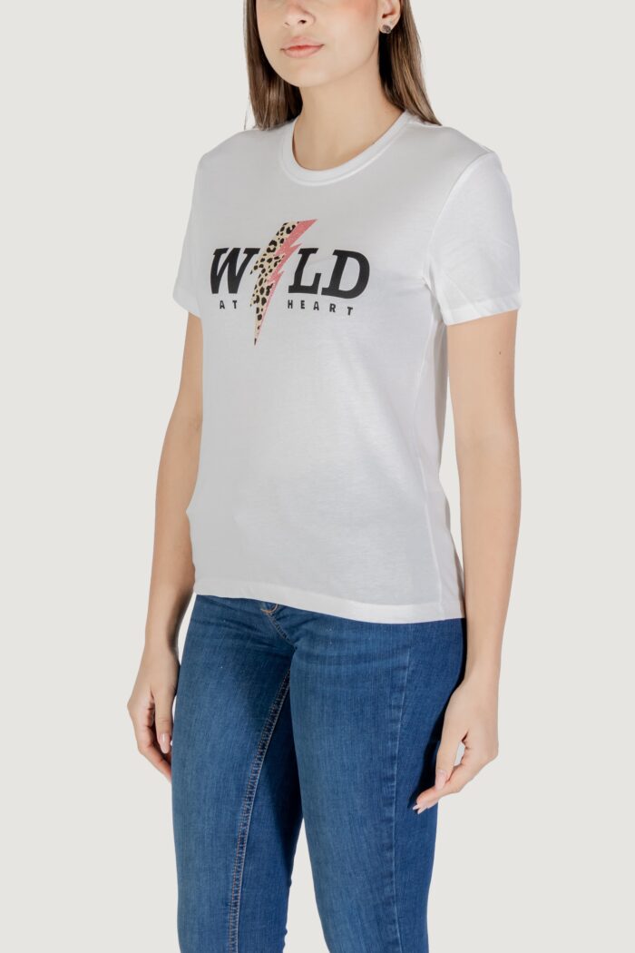 T-shirt Only Onlhenny Life Reg S/S Top Box Jrs Bianco