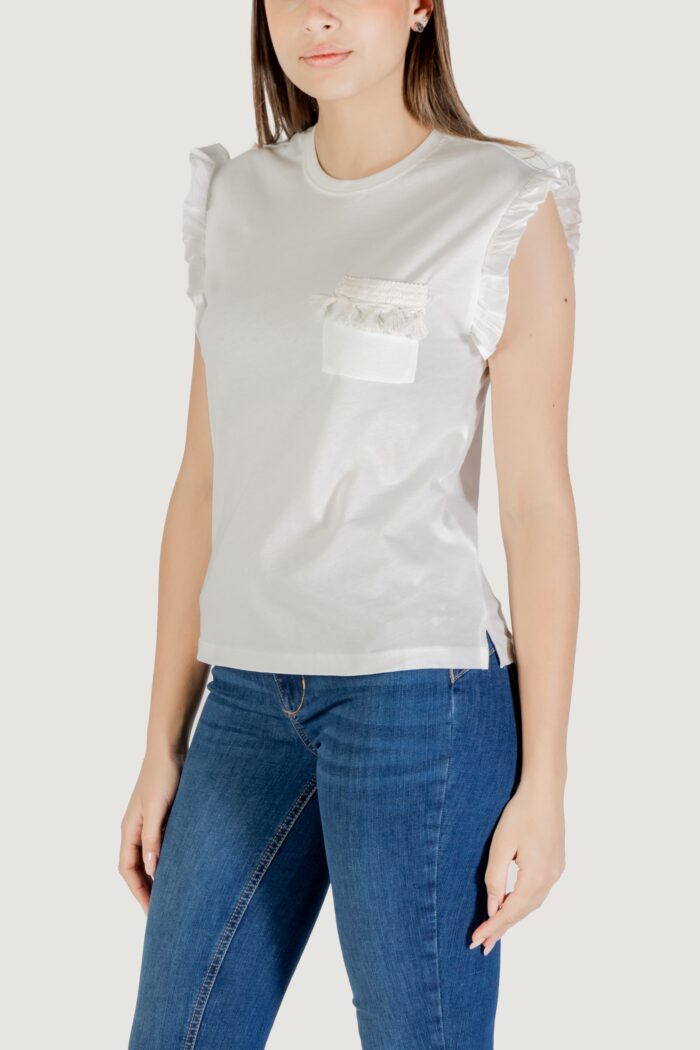 T-shirt Only ONLFILIPPA S/S DETAIL POCKET TOP JRS Latte