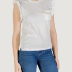 T-shirt Only ONLFILIPPA S/S DETAIL POCKET TOP JRS Latte - Foto 3