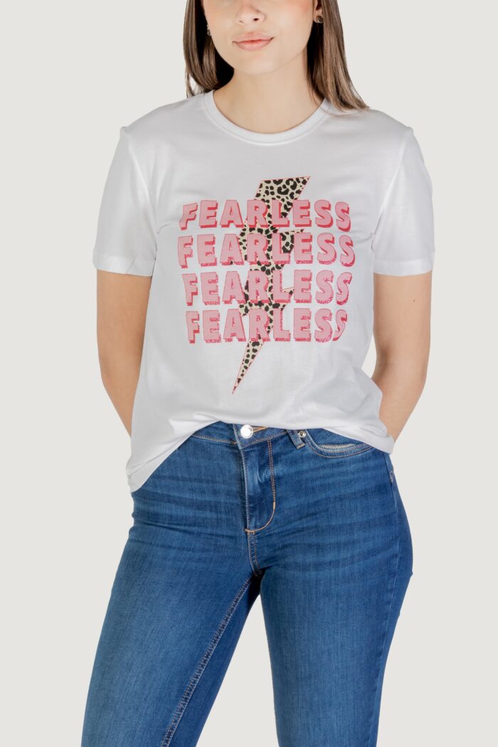 T-shirt Only Onlhenny Life Reg S/S Top Box Jrs Rosa Fluo