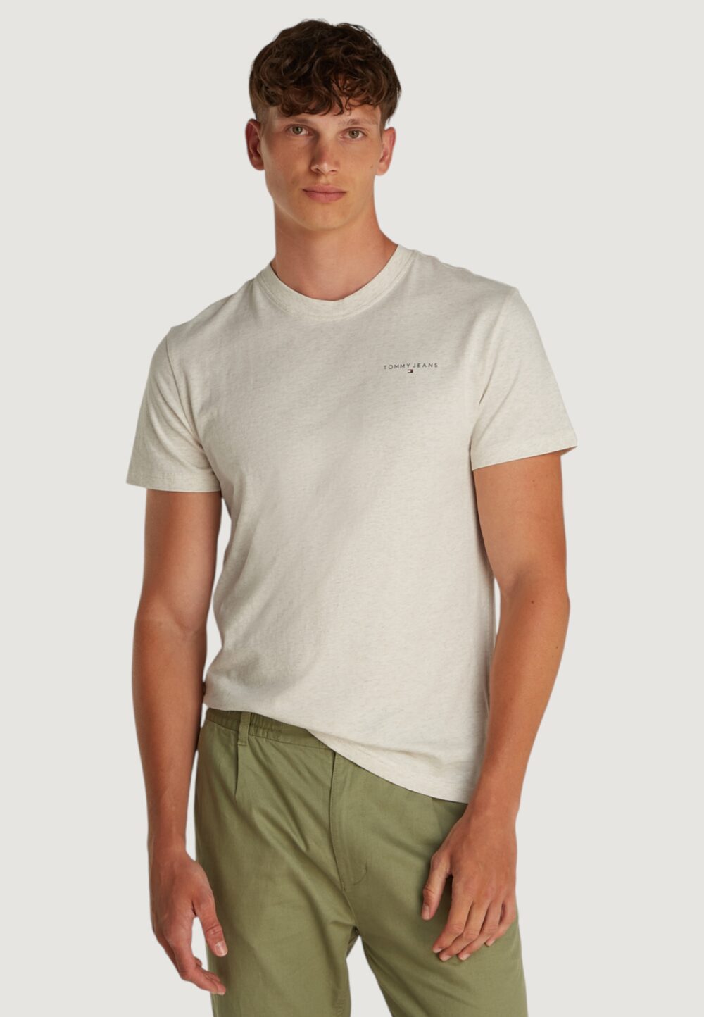 T-shirt Tommy Hilfiger Jeans TJM LINEAR Beige - Foto 1