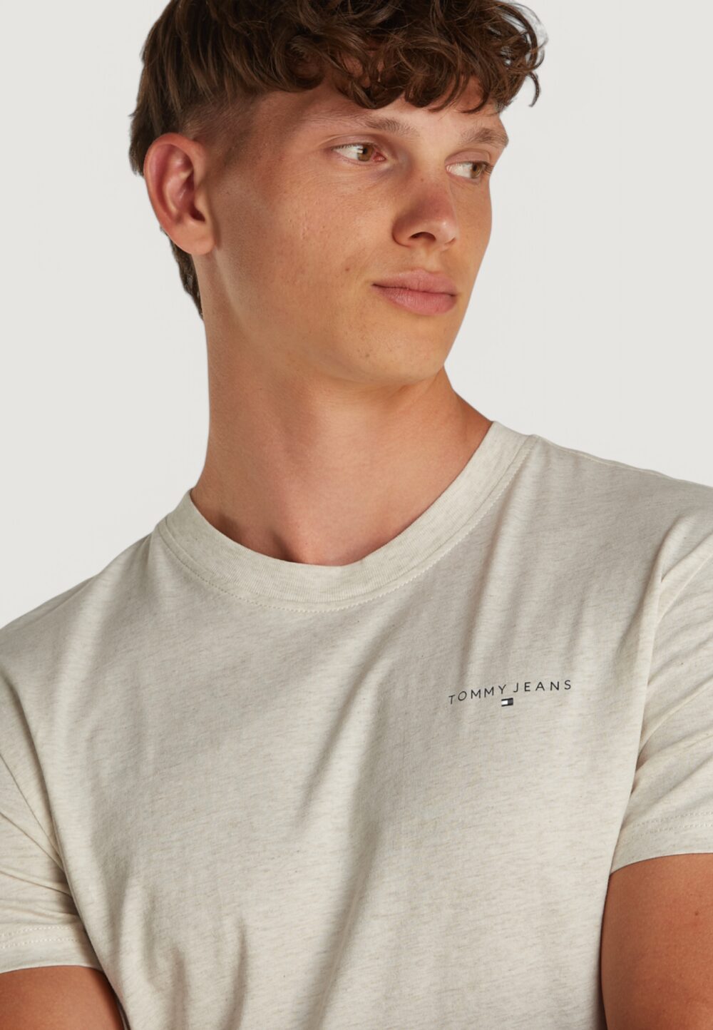 T-shirt Tommy Hilfiger Jeans TJM LINEAR Beige - Foto 2