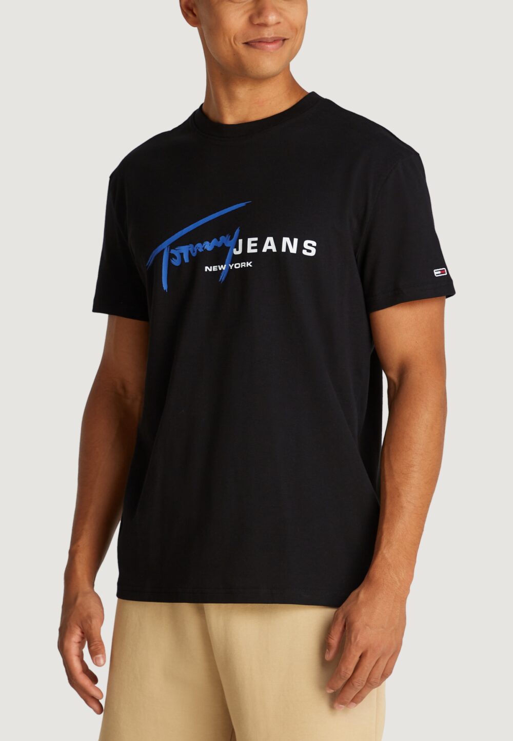 T-shirt Tommy Hilfiger Jeans TJM REG SIGNTR DNA Nero - Foto 1