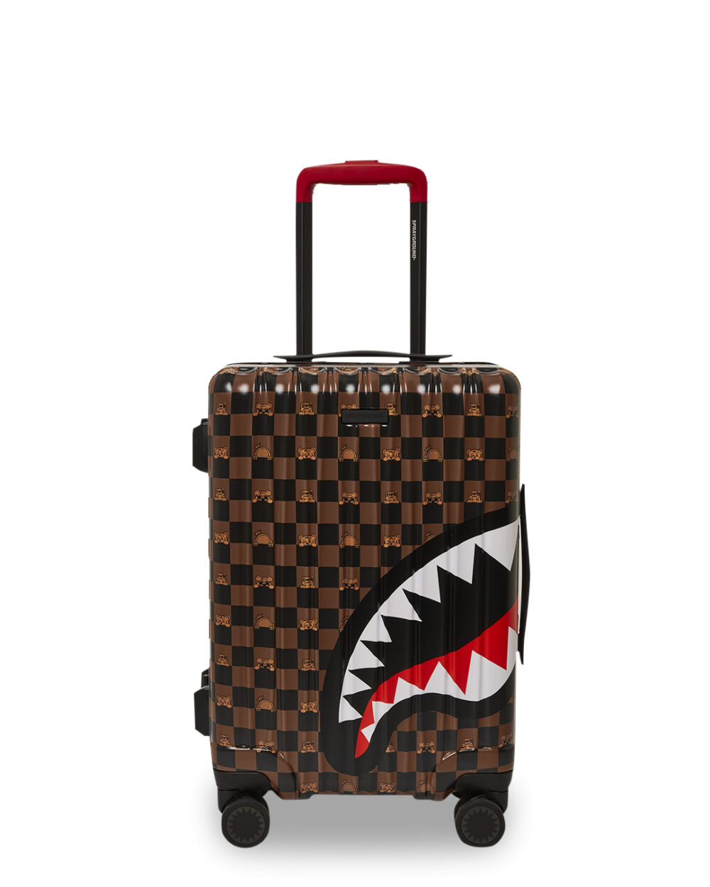 Valigia Sprayground PEEKING CHARACTER CHECK CARRY ON LUGGAGE Marrone - Foto 1