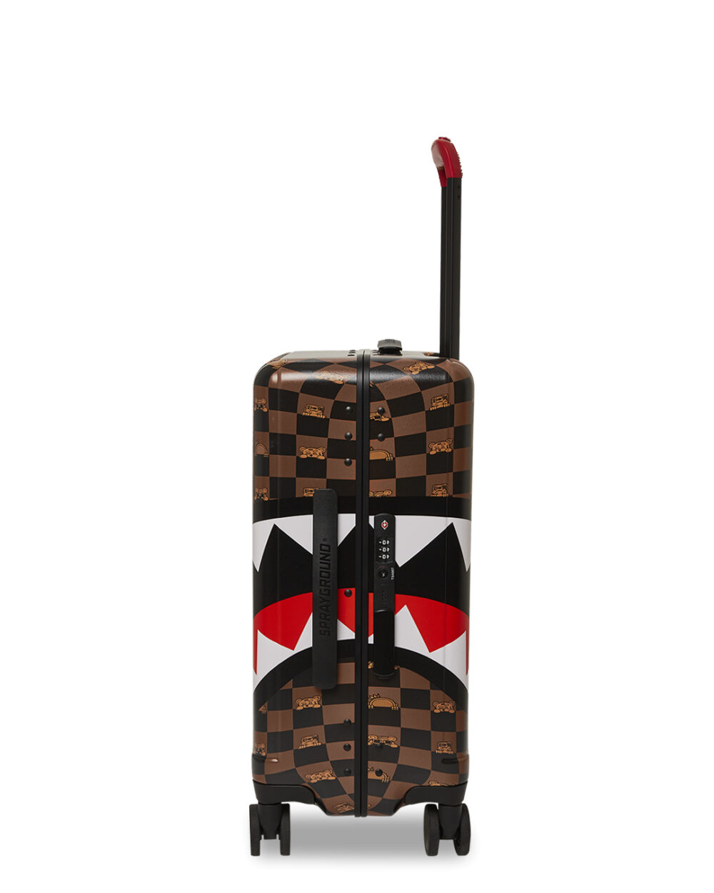 Valigia Sprayground PEEKING CHARACTER CHECK CARRY ON LUGGAGE Marrone - Foto 2