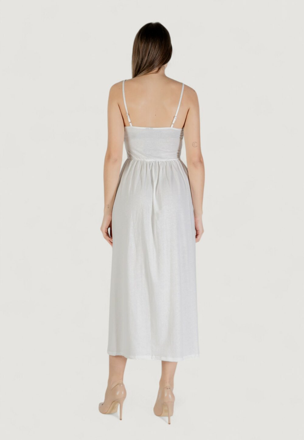 Vestito lungo Vero Moda Vmpanna 7/8 Singlet Jrs Bianco - Foto 5