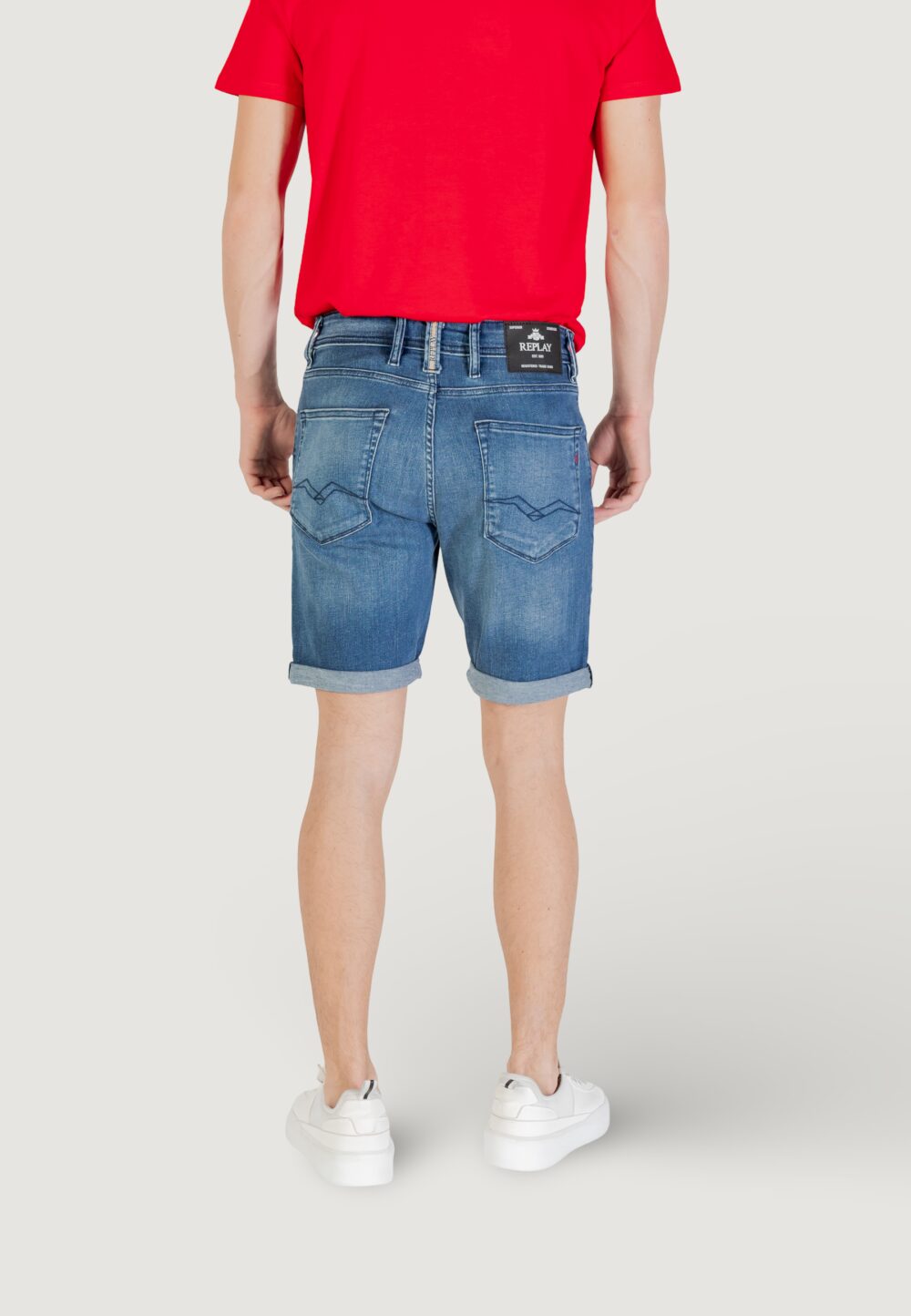 Bermuda Replay  Blue Denim - Foto 4