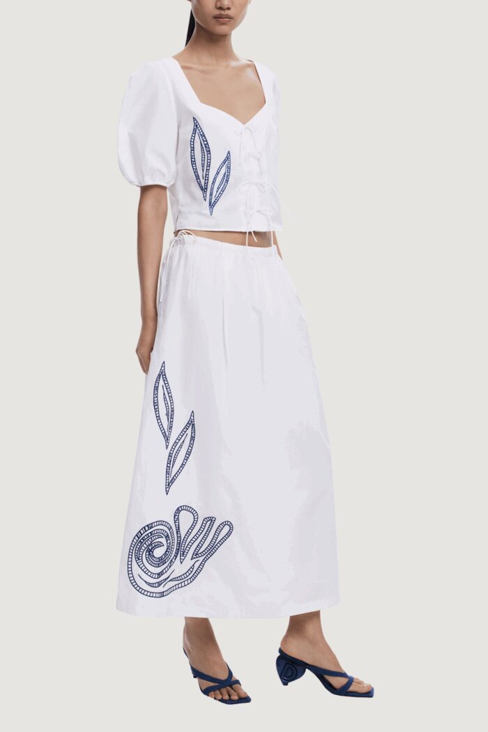 Blusa manica corta Desigual BLUS EMBRO Bianco – 25WWBWX0