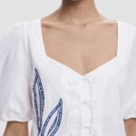 Blusa manica corta Desigual BLUS EMBRO Bianco - Foto 3