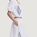 Blusa manica corta Desigual BLUS EMBRO Bianco - Foto 4
