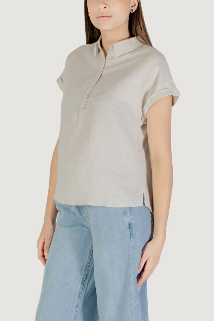Blusa manica corta Street One SHIRTCOLLARBLOUSE Avorio – 345397