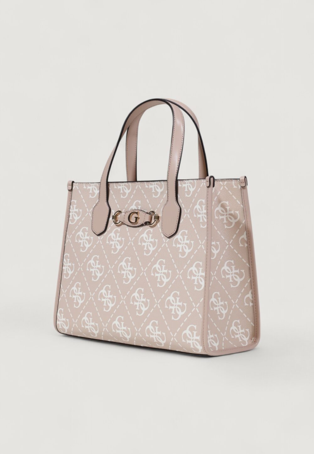Borsa Guess IZZY TOP ZIP SHOULDER Rosa Cipria - Foto 4